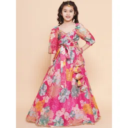 Bitiya by Bhama Girls Printed Ready to Wear Lehenga-picture-15