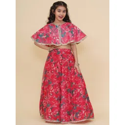 Bitiya by Bhama Girls Printed Ready to Wear Lehenga & Blouse-picture-38