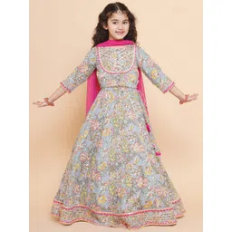 Bitiya by Bhama Girls Printed Ready to Wear Lehenga & Blouse With Dupatta-picture-40