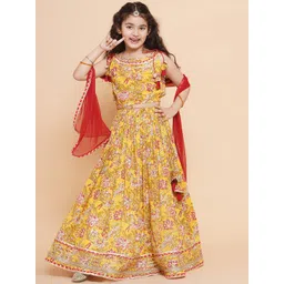 Bitiya by Bhama Girls Printed Ready to Wear Lehenga & Blouse With Dupatta-picture-32