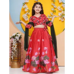 Bitiya by Bhama Girls Printed Ready to Wear Lehenga & Blouse With Dupatta-picture-37