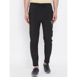 Bitterlime Men Black Solid Slim-Fit Track Pants-picture-10