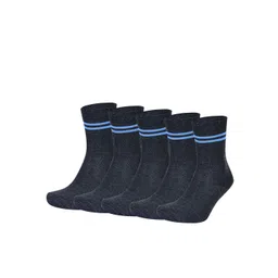 bizala Kids Pack Of 5 Striped Cotton Calf-Length Socks-picture-42