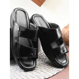 BIZORA Men Leather Comfort Sandals-picture-33