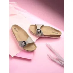 BIZZARO Women Slip-On Buckled Open Toe Flats-picture-34