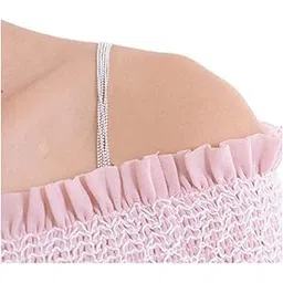 bjac Women's 1 Pair 6 Sliver Rows Tassel Metal Adjustable Gorgeous Shoulder Strap (White)-picture-13