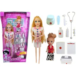 bkdt marketing Doctor look Doll Toy with small doll for Girls with moveable body with med. Kit-picture-20