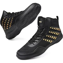 bkwhday Wrestling Shoes Boxing Shoes for Men Pro Wrestling Boots High Top Fitness Weightlifting Powerlifting Shoes-picture-33