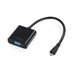 Black 1080P Micro HDMI to VGA Video Converter Adapter Cable For PC Monitor Projector HDTV with 15CM Cable-image-3