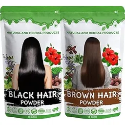 Black and Brown Hair Color for Women, Combo Powder, Color Naturals, Long lasting Colour, Smoothness & Shine, Hair Color Women, Silky & Smooth Hairs, Hair Gives Thicker & Stronger, Pure, Organic, Dye-picture-46