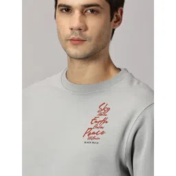 BLACK BUCK Men Printed Sweatshirt image 3