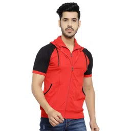 Black Collection Men Hooded Pockets T-shirt-picture-40