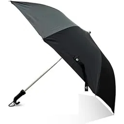 Black color Umbrellas for rain and sunshine, Strong and windproof is suitable for men, women, boys, girls, and kids. Manual Unfold, two fold black umbrellas.-picture-31