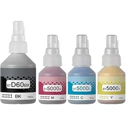 Black Cyan Yellow Magenta Refill Ink Compatible for Brother T Series DCP-T220 / DCP-T300 / DCP-T310 / DCP-T420W / DCP-T500W / / MFC -T800W / MFC-T810W (Pack of 4) (BT60BK/BT6000BK/BT5000 Set)-picture-22
