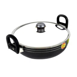 black diamond Blade Non- Stick Black Aluminium Kadhai with Lid-picture-12