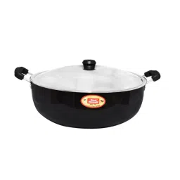 black diamond Clive Non- Stick Black & Silver Aluminium Kadhai with Lid-picture-39