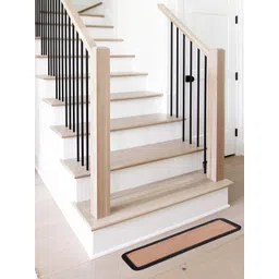 black gold Black Pack of 2 gold Beige & Black Self Design Water Absorbent Anti-Skid Doormat-picture-44