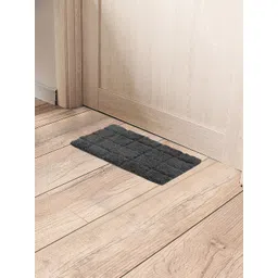 Black gold Pack of 2 Grey Cotton Anti-Skid Heavy Duty Rug Shoes Scraper Bathroom Mat-picture-28