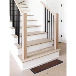 Black gold Pack of 3 Brown & Black Self Designed Cotton Anti Slip Entrance Doormat-picture-10