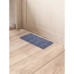 Black gold Pack of 3 Grey Self Designed Cotton Anti Slip Entrance Doormat-picture-13