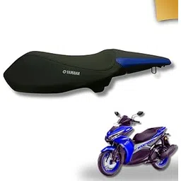 Black Jack Seats Premium Seat Cover for Yamaha Aerox 155 | Black with Blue Design | Waterproof, Durable, Custom Fit-picture-21