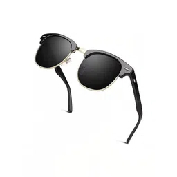 BLACK JONES Unisex Black Lens & Black Square Sunglasses with-picture-23