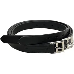 Black Leather English Horse Stirrup Horse Tack Equine Belt 57" Inch-picture-33