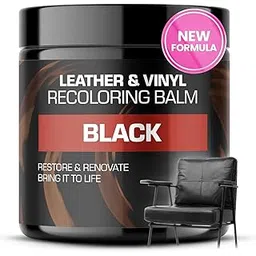Black Leather Recoloring Balm - Leather Repair Kits for Couches - Leather Color Restorer for Furniture, Car Seats, Belt, Boots - Leather Repair Cream for Upholstery - Refurbishing Black Leather Dye-picture-22