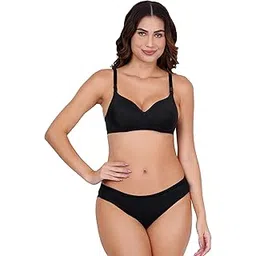 black me Women's Non Padded Honeymoon Bra and Panty Set for Girls Women-picture-43