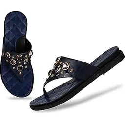 blackbeatle Women's V Stone Flat Slippers-picture-38