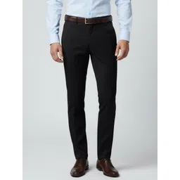 Blackberrys B-95 Men Self- Striped Slim Fit Trousers-picture-37