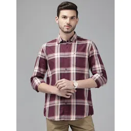 Blackberrys India Slim Fit Cotton Checked Casual Shirt-picture-36