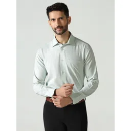 Blackberrys India Slim Textured Spread Collar Slim Fit Formal Shirt-picture-27
