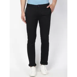 Blackberrys Men Black B-95 Slim Fit Solid Regular Trousers-picture-40