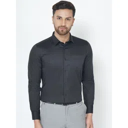 Blackberrys Men Black Slim Fit Opaque Printed Casual Shirt-picture-41