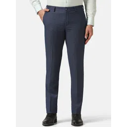 Blackberrys Men Checked Classic Slim Fit Low-Rise Trousers-picture-36