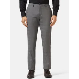 Blackberrys Men Checked Classic Slim Fit Trousers-picture-32