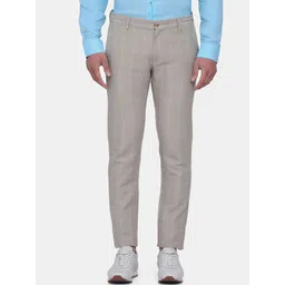 Blackberrys Men Checked Mid-Rise Slim Fit Chinos-picture-10