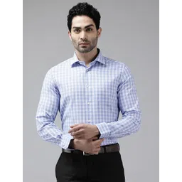 Blackberrys Men Checked Pure Cotton Slim Fit Formal Shirt-picture-13