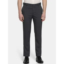 Blackberrys Men Checked Slim Fit Easy Wash Trousers-picture-31