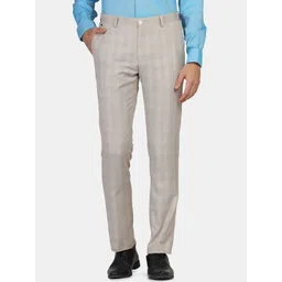 Blackberrys Men Checked Slim Fit Trousers-picture-33