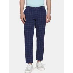 Blackberrys Men Checked Slim Fit Trousers-picture-27