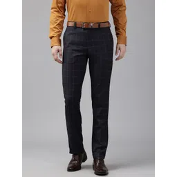 Blackberrys Men Checked Slim Fit Trousers-picture-18