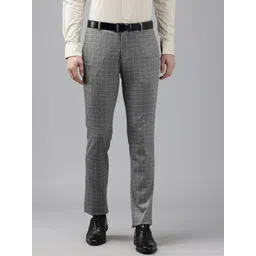 Blackberrys Men Checked Tapered Fit Trousers-picture-18