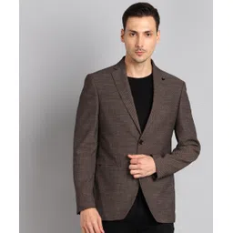 blackberrys Men Checkered Single Breasted Casual Blazer-picture-12
