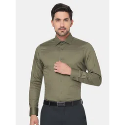 Blackberrys Men Green Slim Fit Formal Shirt-picture-12