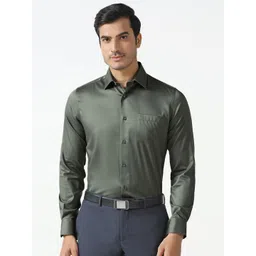 Blackberrys Men India Slim Fit Solid Spread Collar Formal Shirt-picture-33