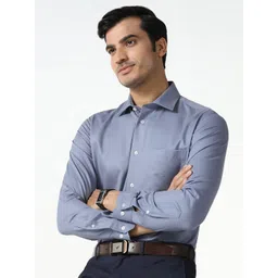 Blackberrys Men India Slim Fit Solid Spread Collar Pure Cotton Formal Shirt-picture-23