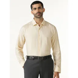 Blackberrys Men India Slim Fit Textured Spread Collar Pure Cotton Formal Shirt-picture-15