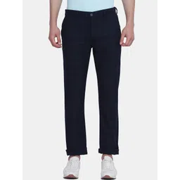Blackberrys Men Mid Rise Slim Fit Cotton Trousers-picture-35